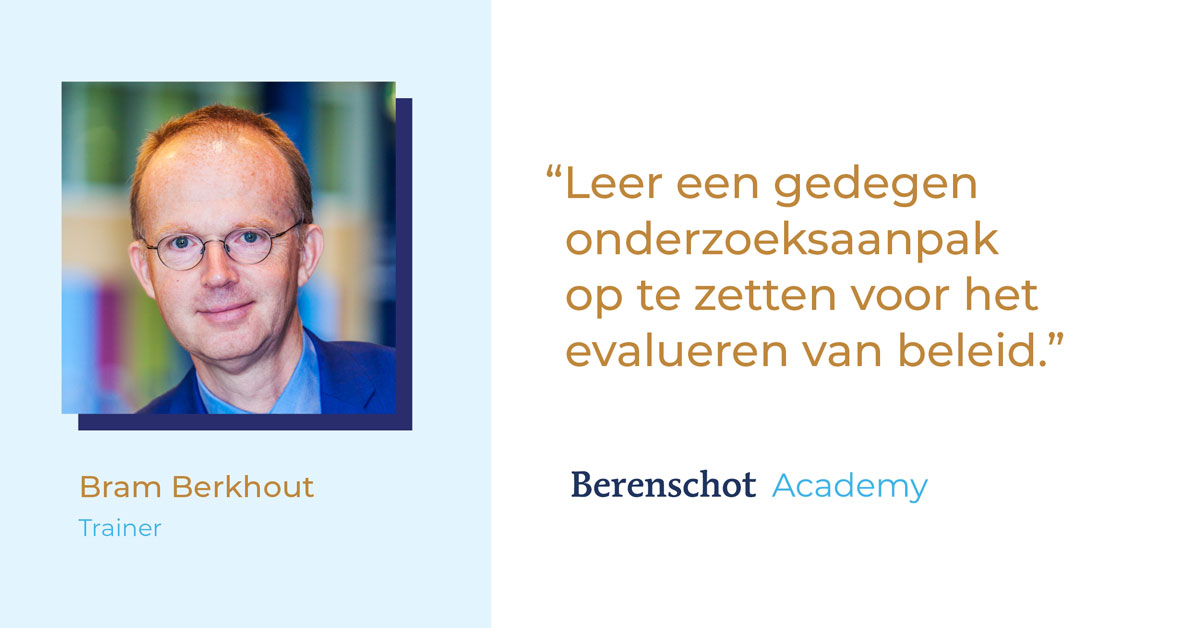 Beleidsevaluatie, Masterclass | Berenschot Academy